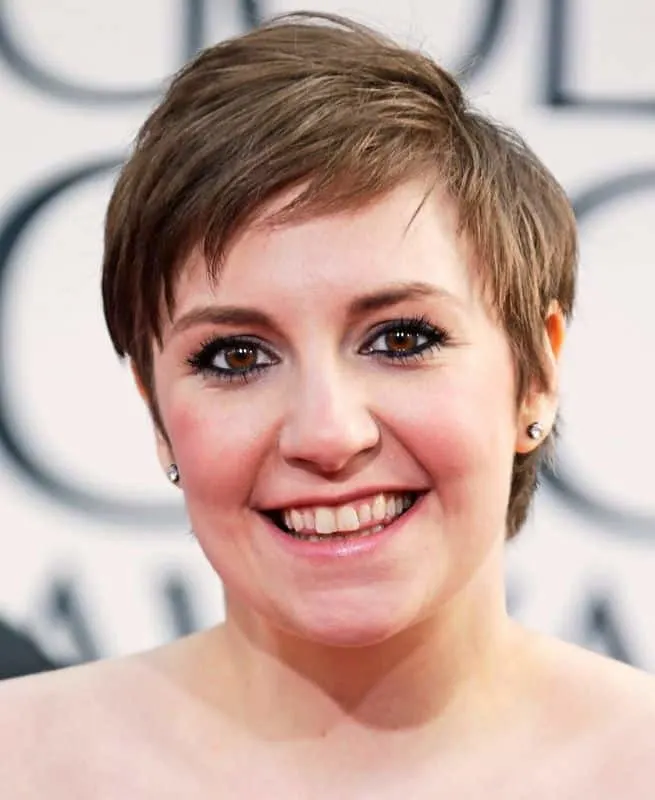 elegant pixie cut for fat face