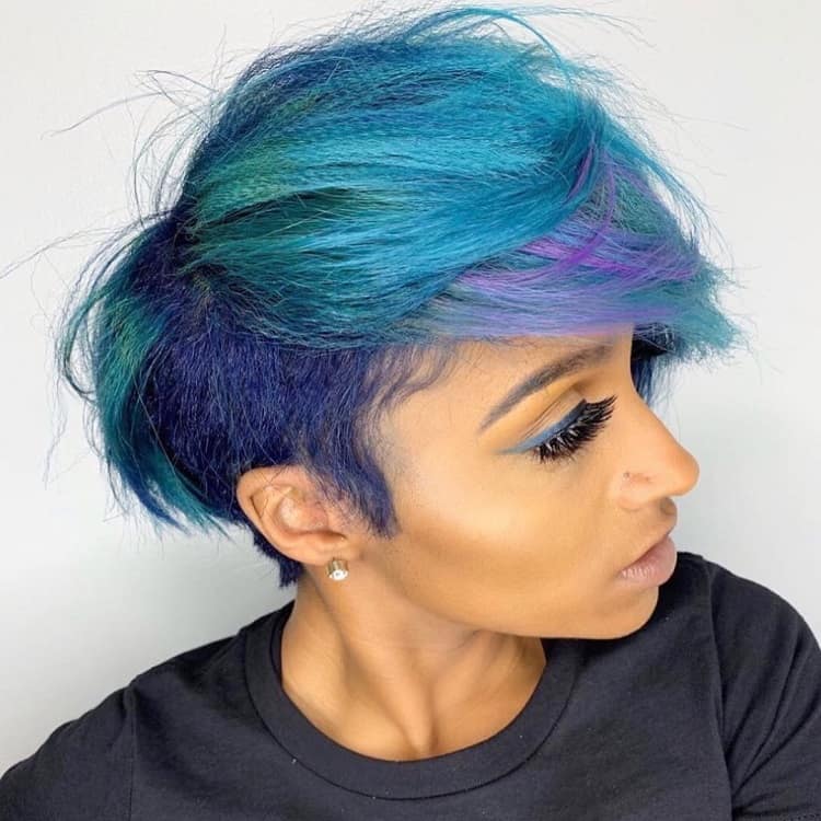 pixie with undercut for black woman