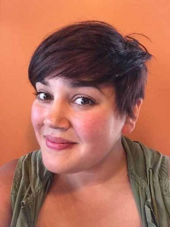 pixie cut for round chubby face