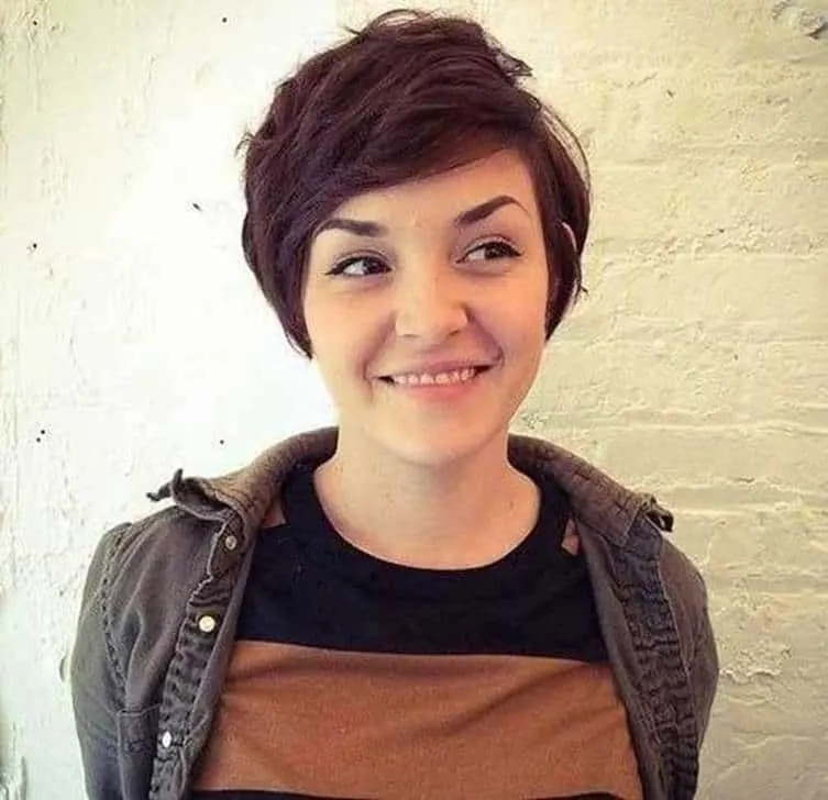 long pixie cut for round face