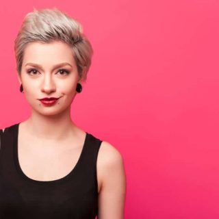 pixie haircut for round face
