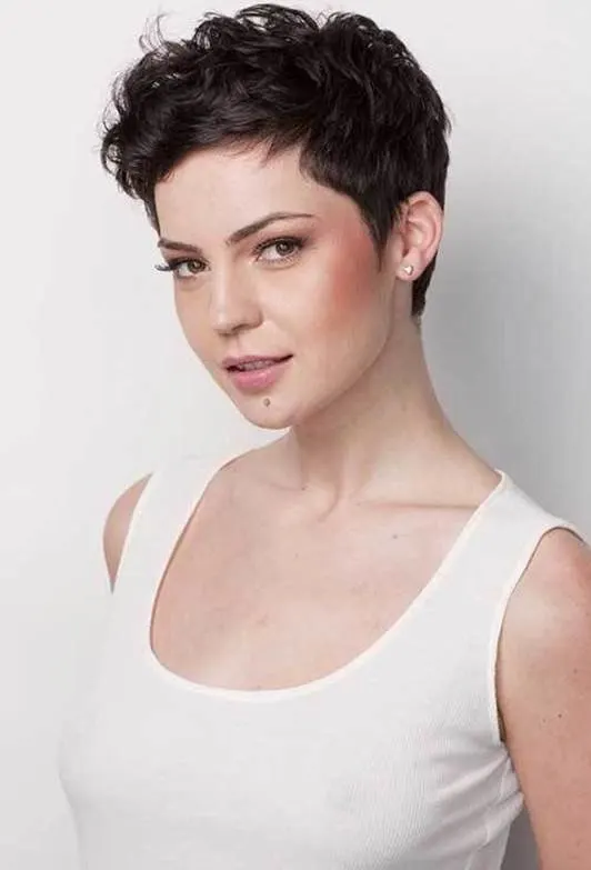 Wavy Pixie Cut for Thin Hair