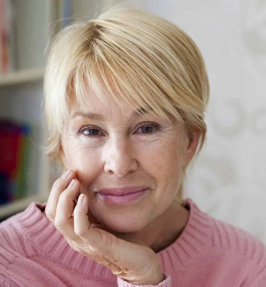 pixie cut with bangs for women above 60