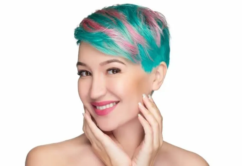 pixie cut with colors