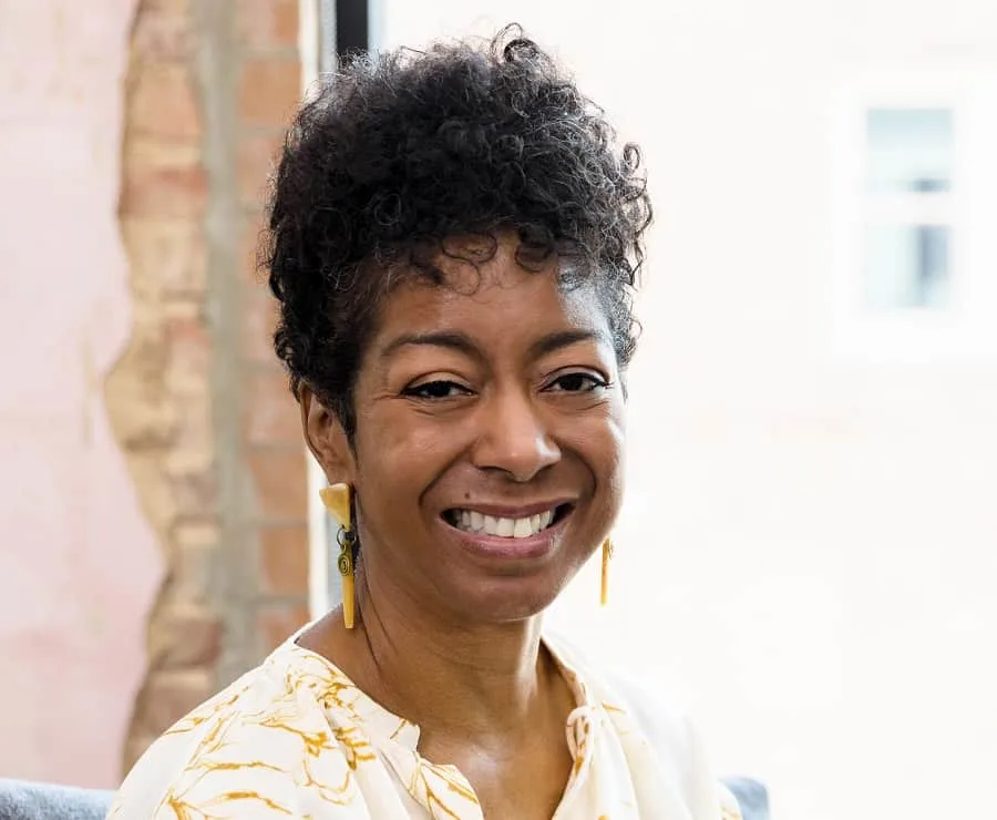 messy pixie haircut for black women