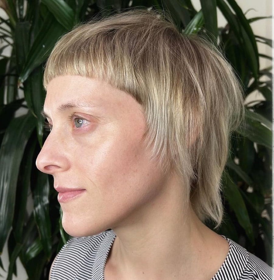 Pixie mullet for straight hair