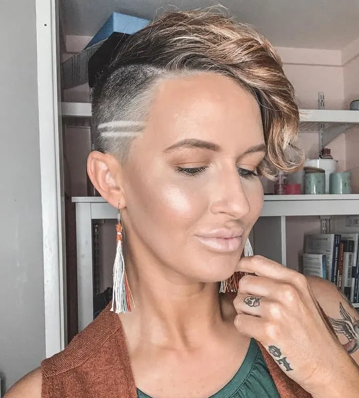 pixie with shaved side