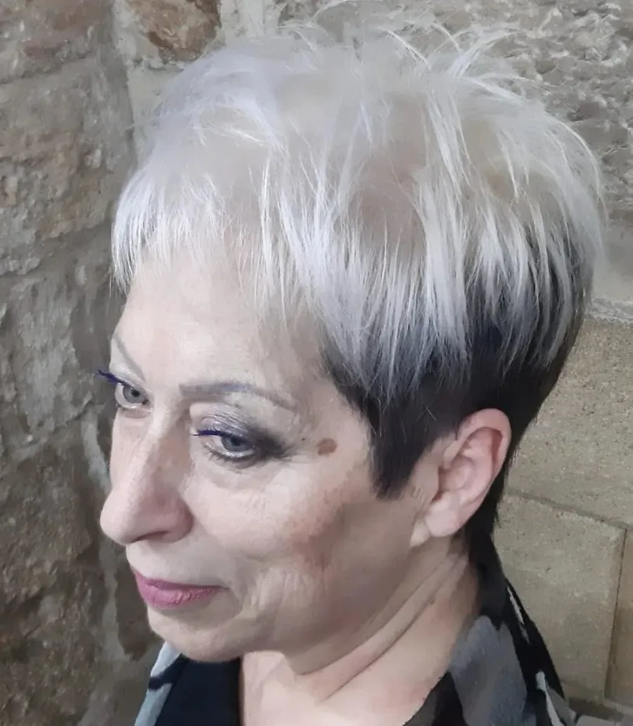 platinum and black hair for over 50