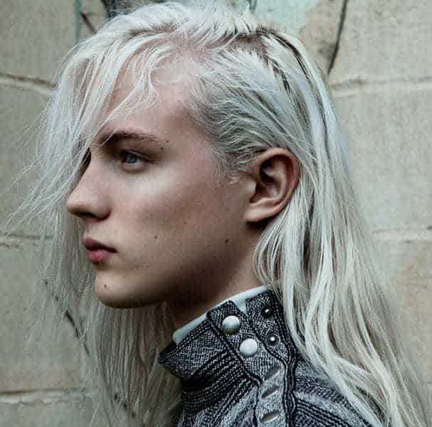 platinum blonde long hairstyle