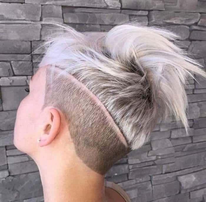 Pixie with Undercut for Short Blonde Hair