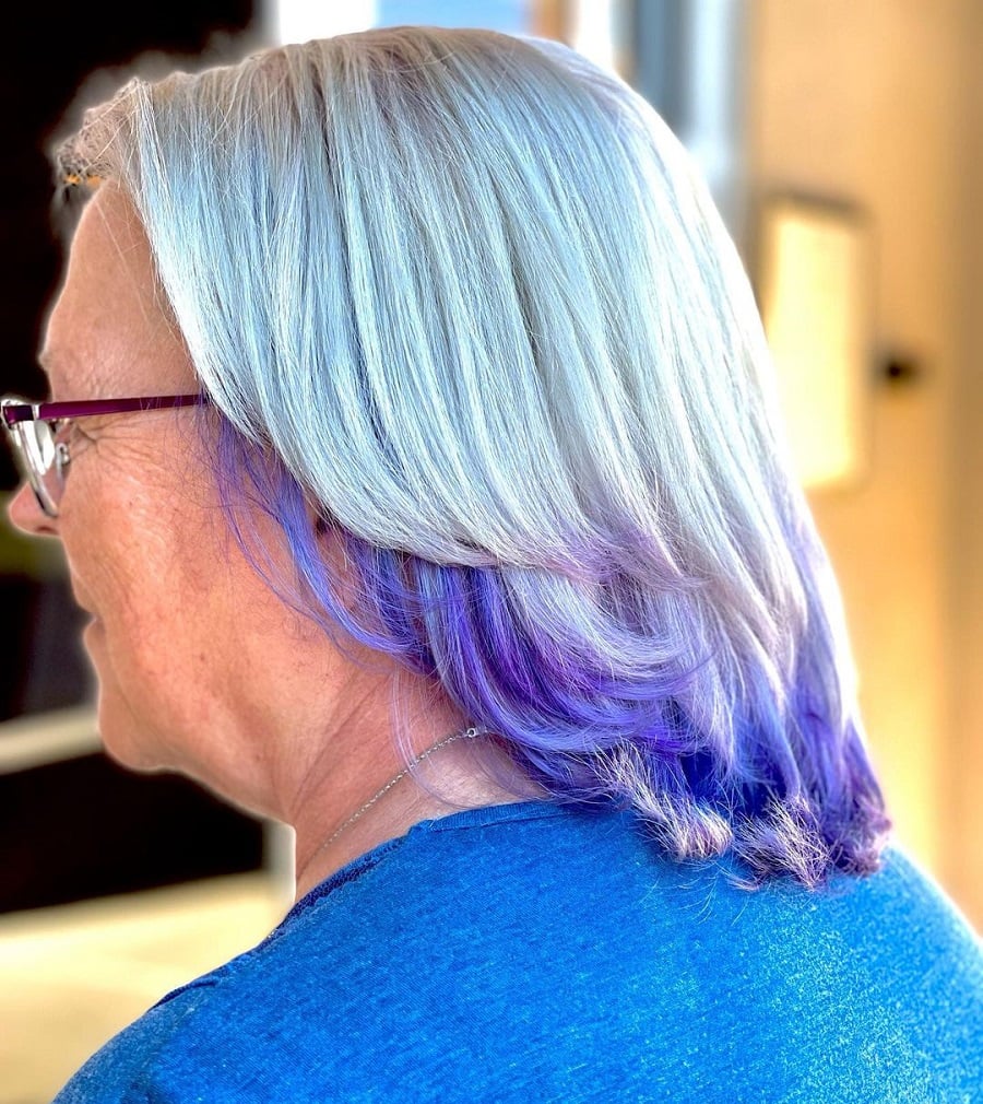 platinum hair with underneath for over 50
