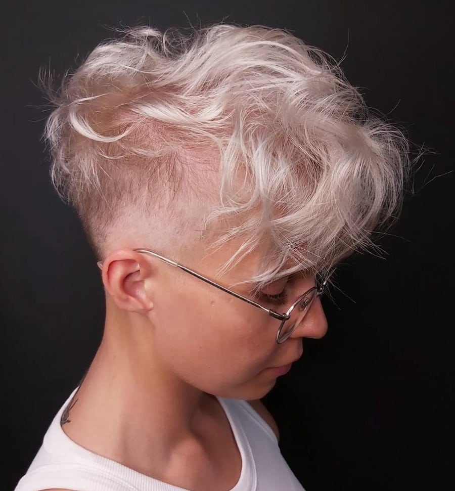 platinum pixie for thin hair