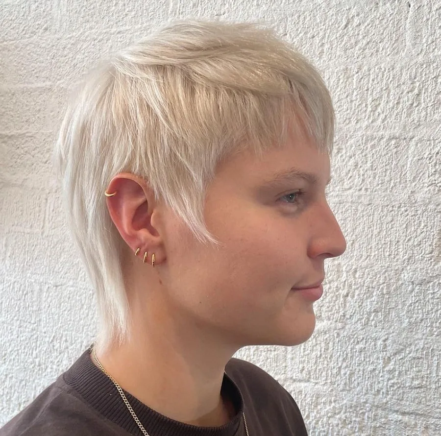 platinum pixie mullet