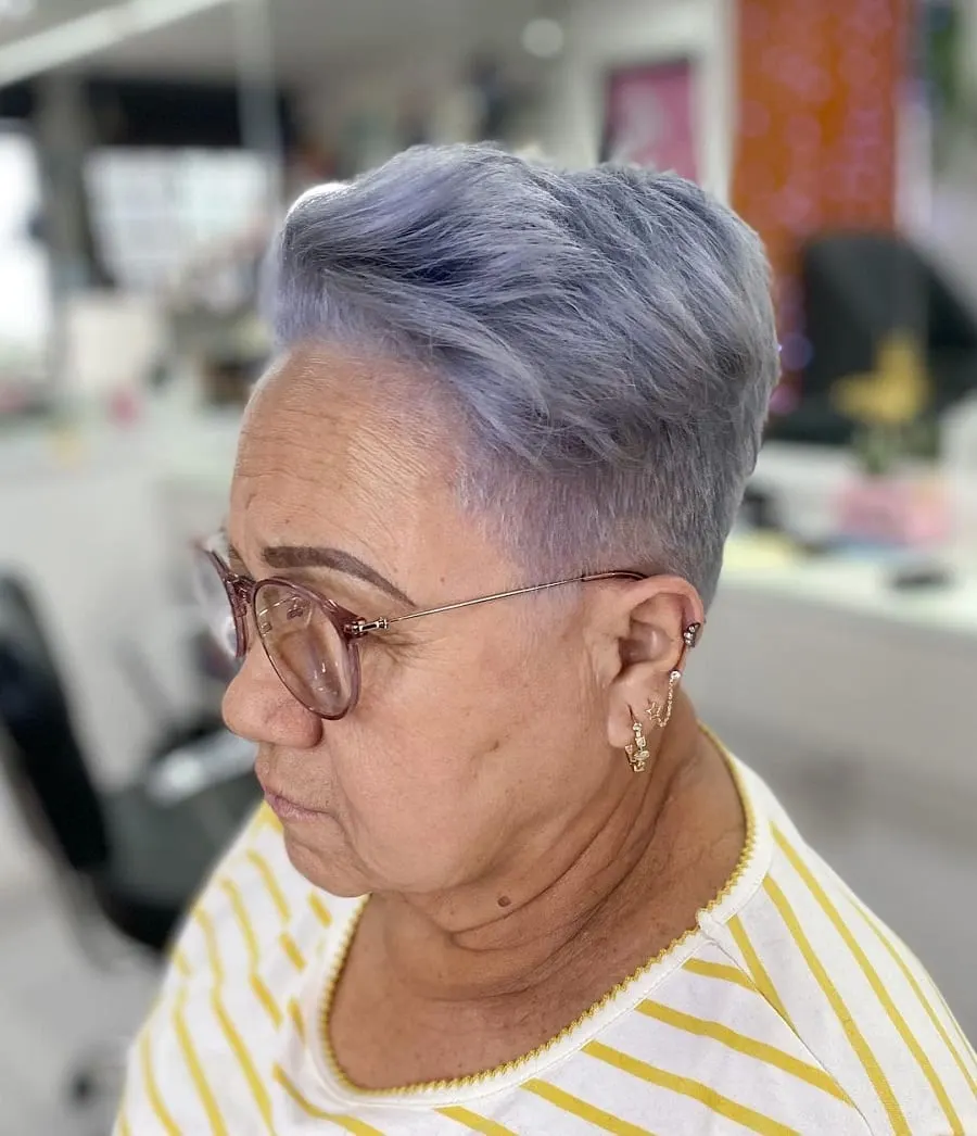 platinum silver hair for over 50