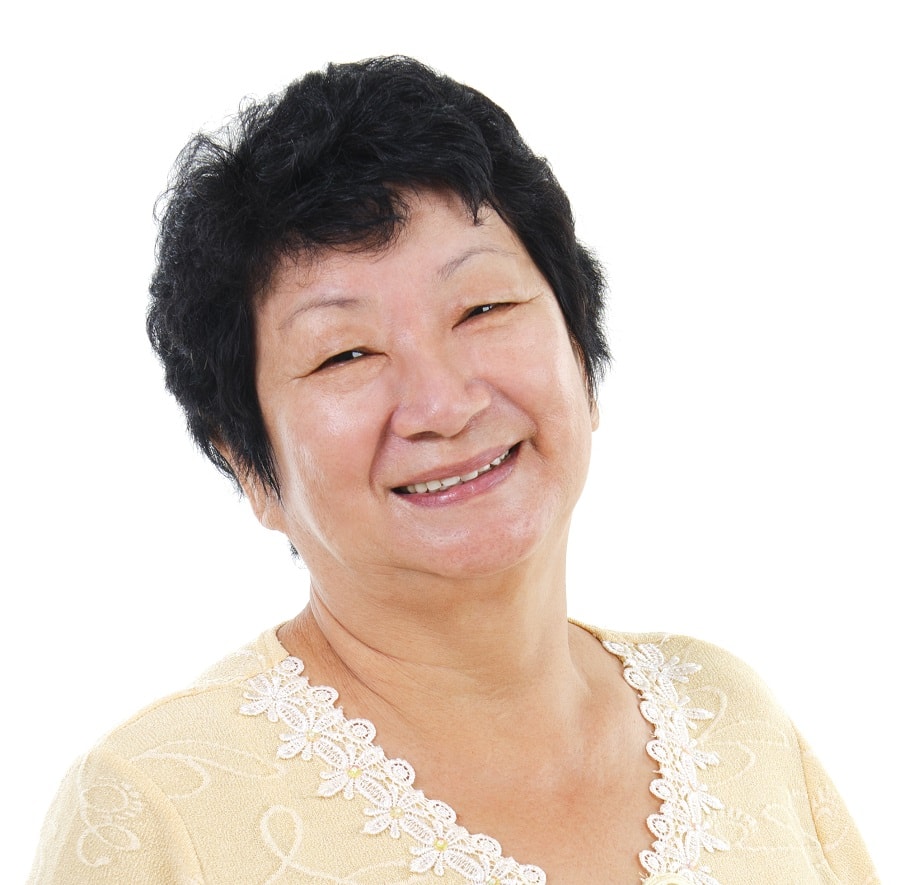 plus size hairstyle for asian women over 60