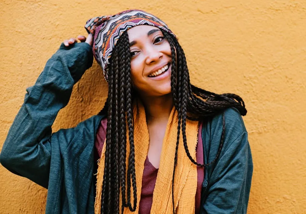 thick poetic justice braids bun