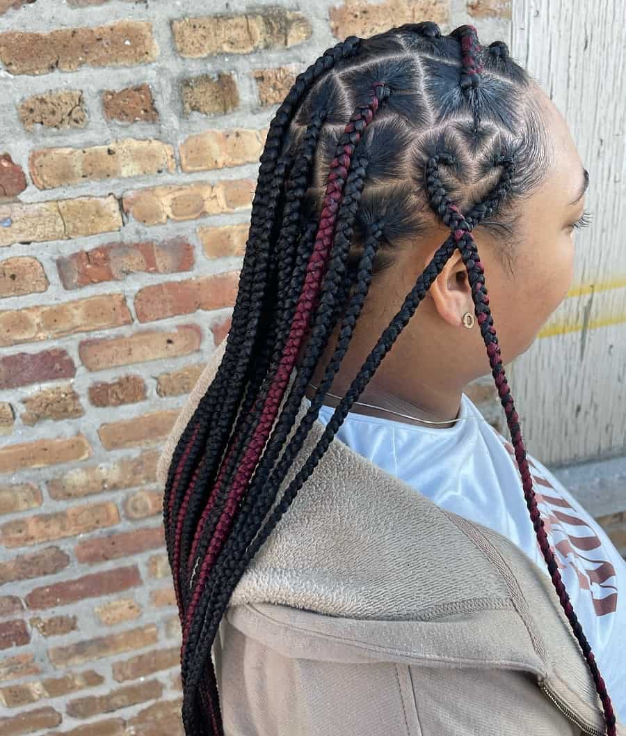 poetic justice braids with design