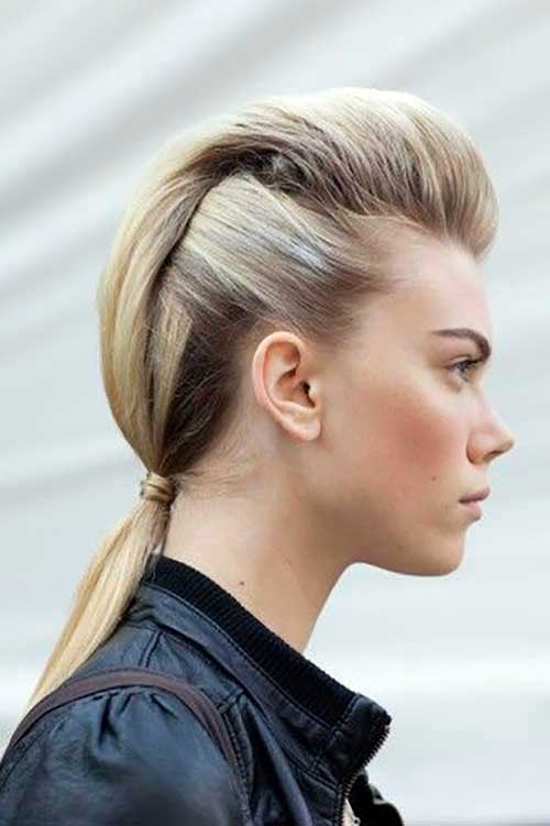pompadour ponytail for women
