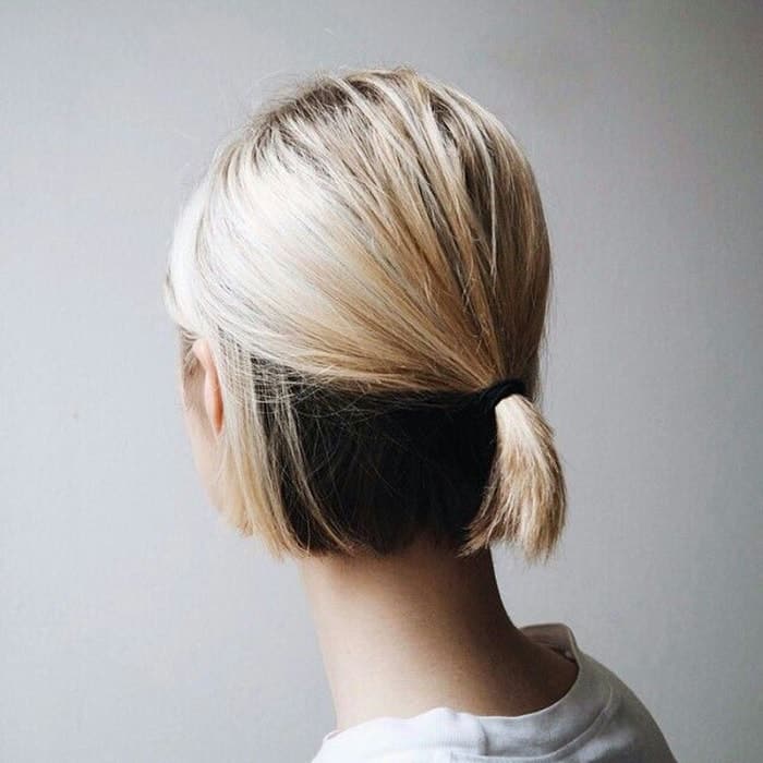 half up ponytail bob for women