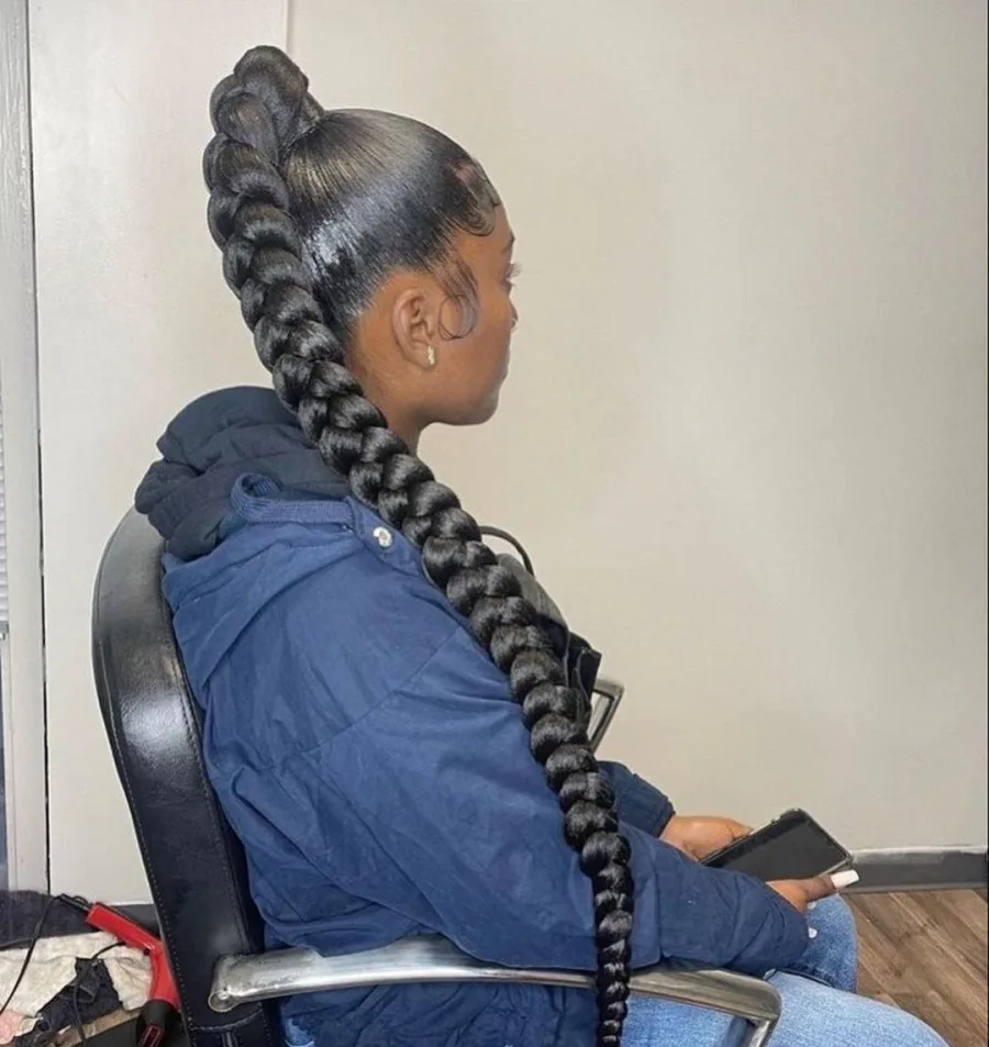 ponytail braids for black girls