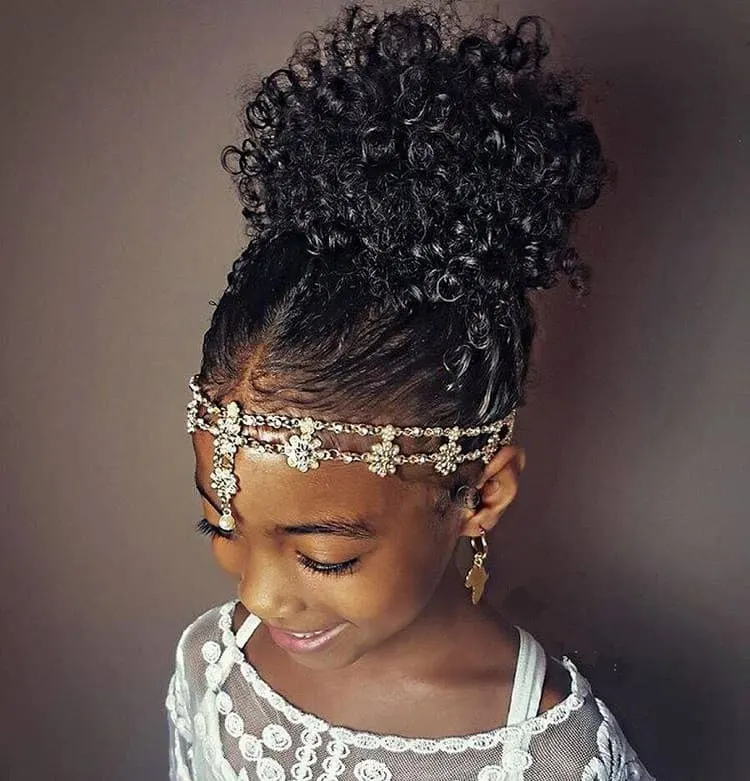 curly ponytail for little black girl