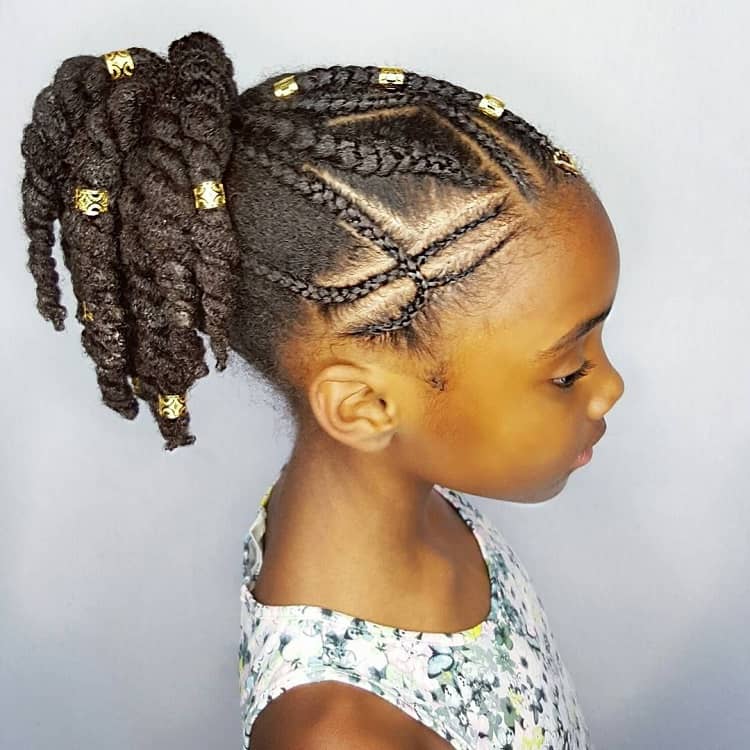 twist ponytail for little black girl