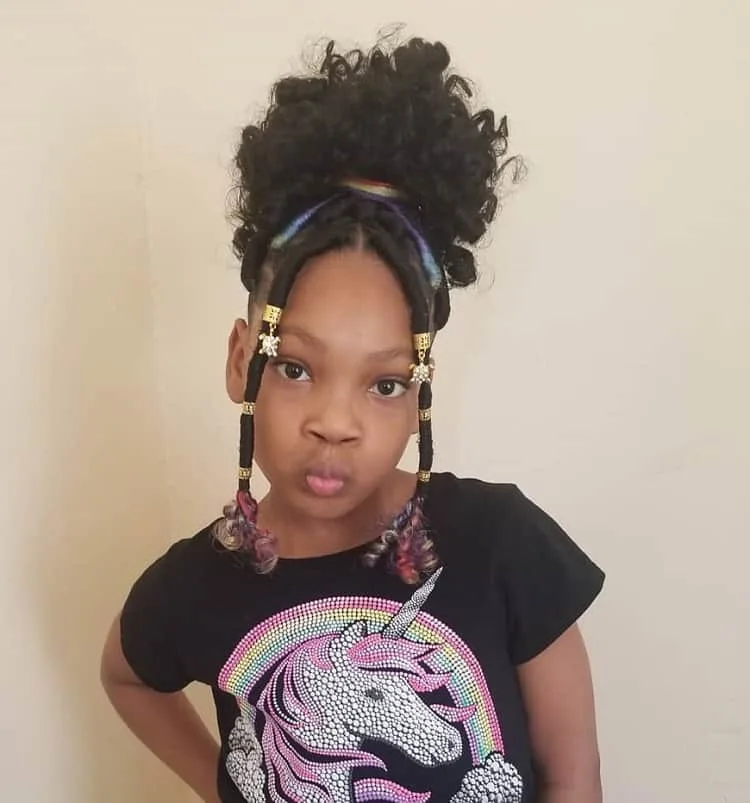 ponytail for black kid