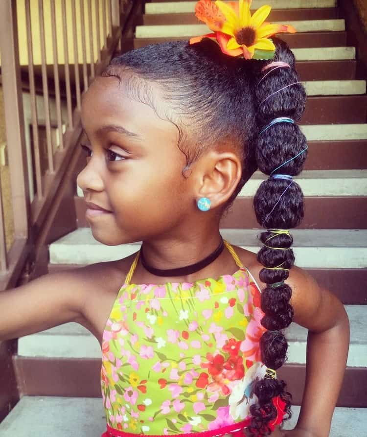 long ponytail for little black girl
