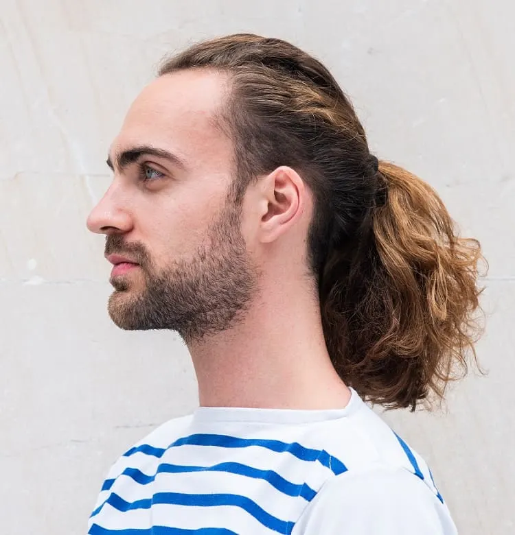 thick ponytail for men
