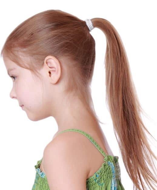  Sleek High Ponytail for little girl