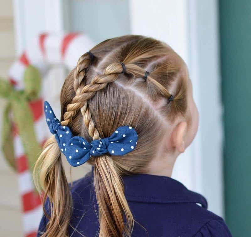criss cross ponytail style for school