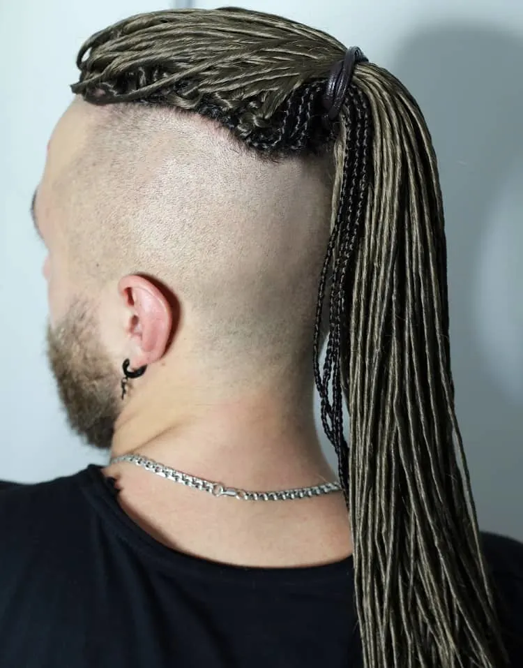 ponytail mohawk for man