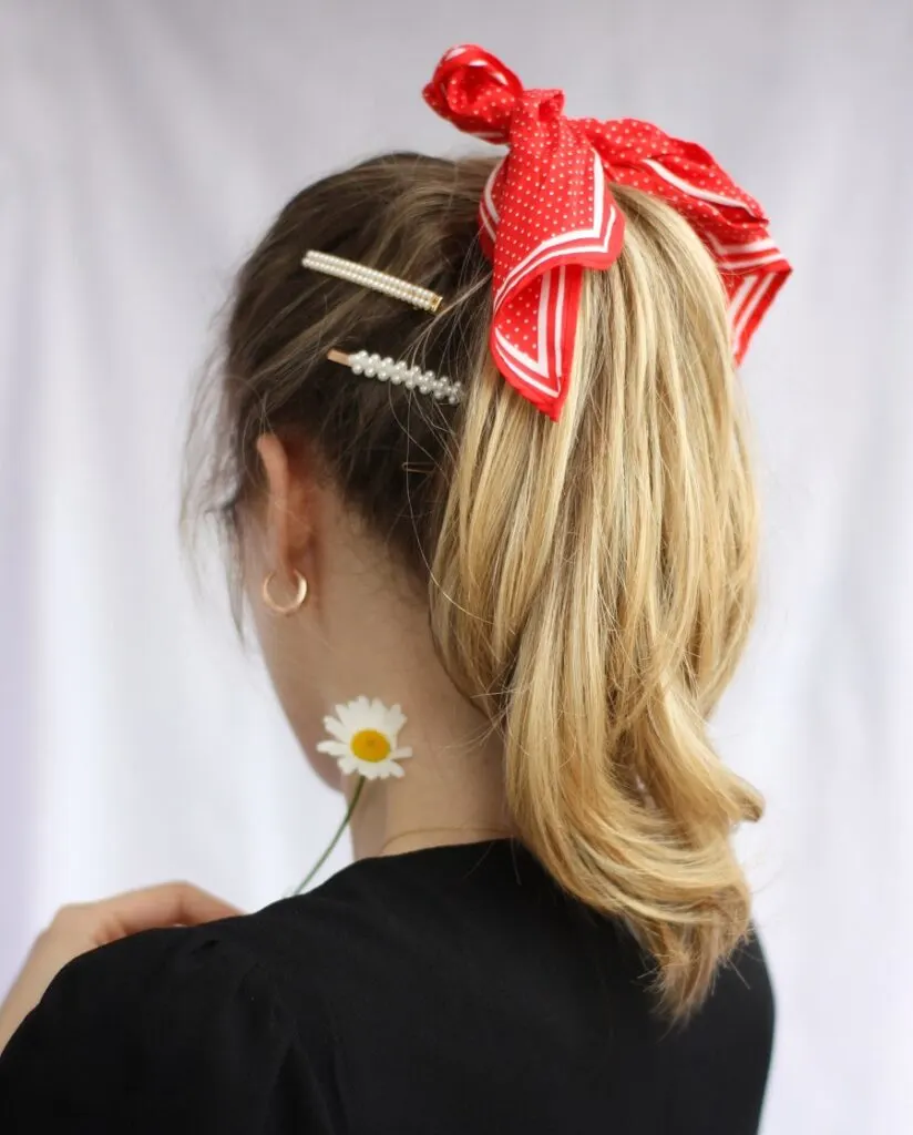 ponytail with bandana
