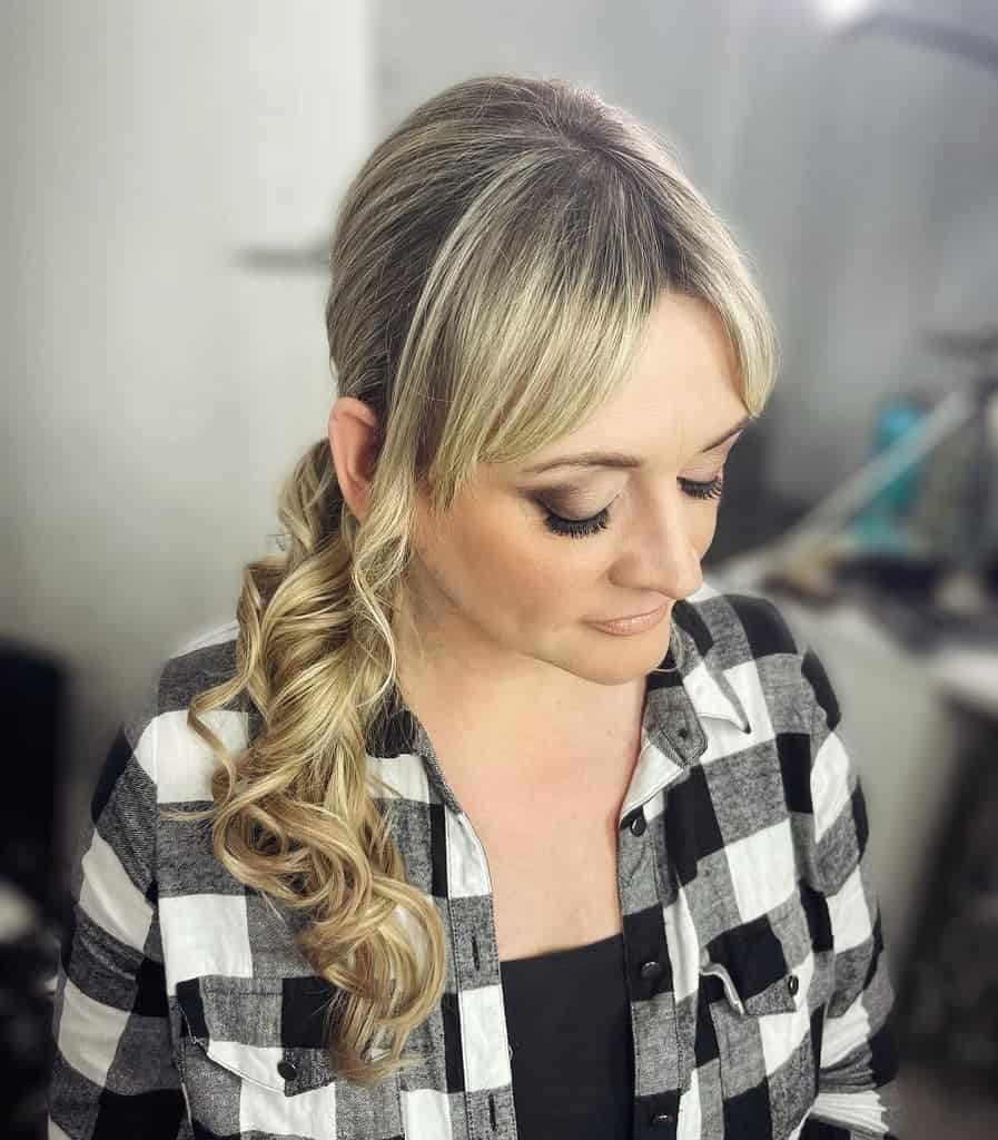 ponytail with long bangs