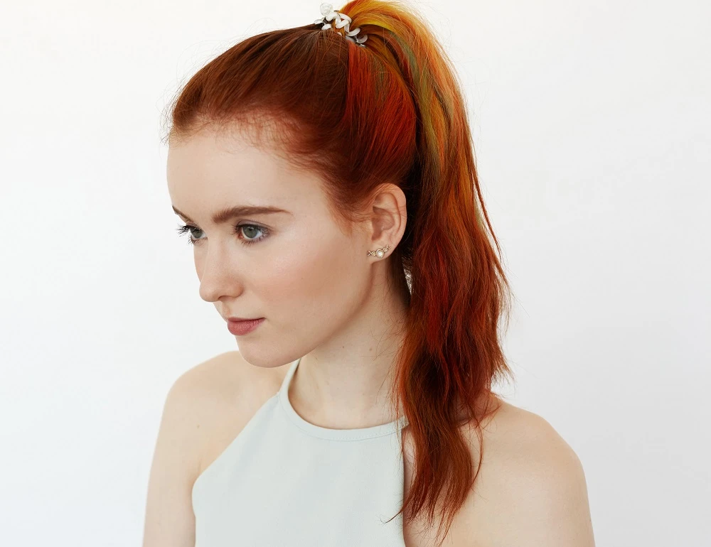 ponytail with underlights