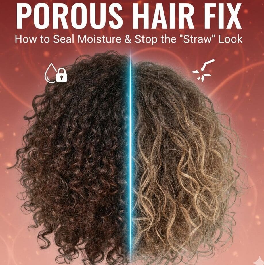 2. Tips to seal moisture and reduce straw-like texture in porous curly or wavy hair for healthier, smoother hair.