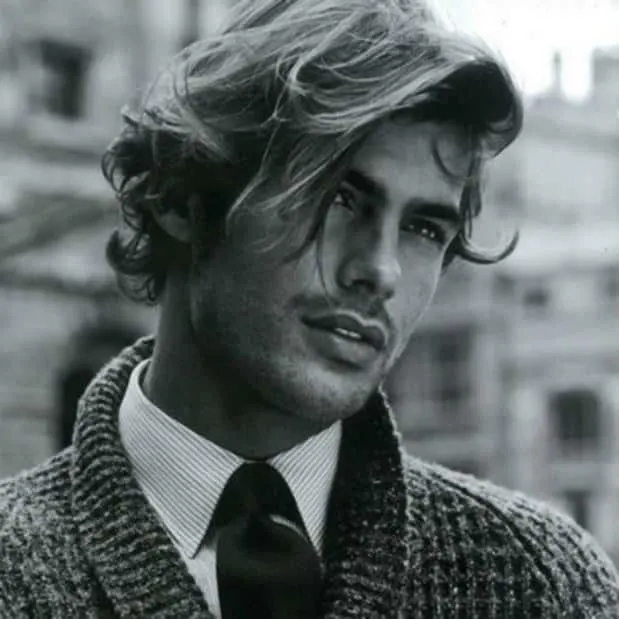 curly preppy hairstyle for men