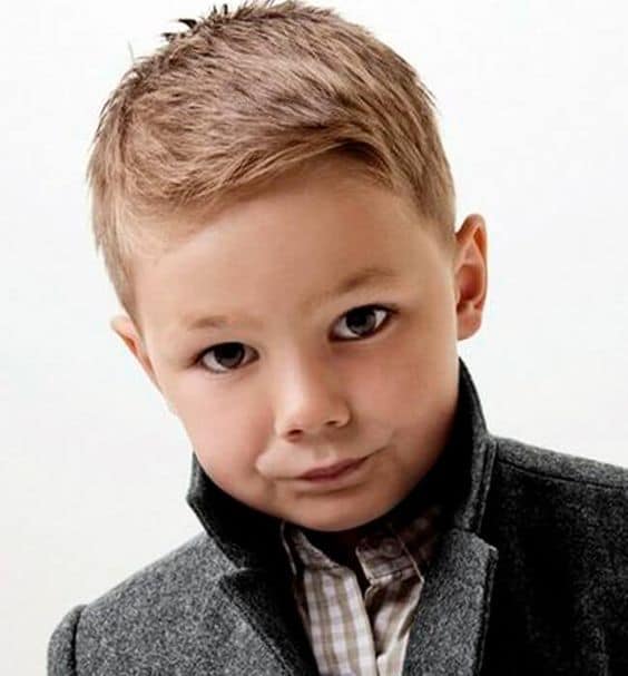 preschool boy haircut with tousled style