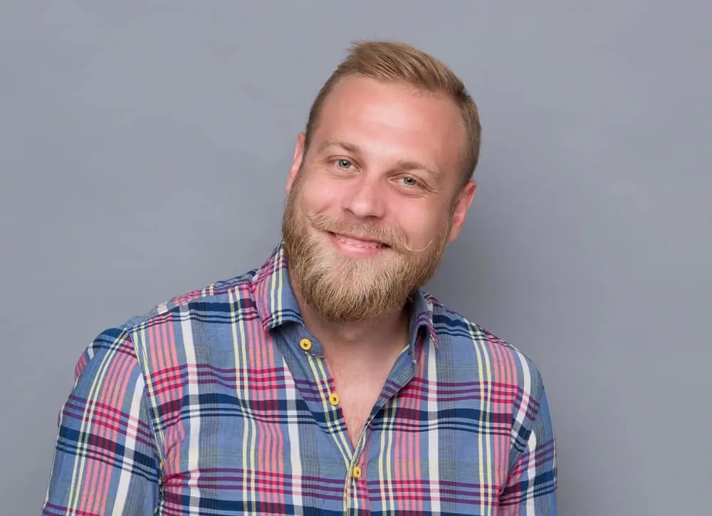 professional beard with long mustache