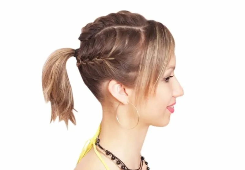 professional braided ponytail hairstyle for women
