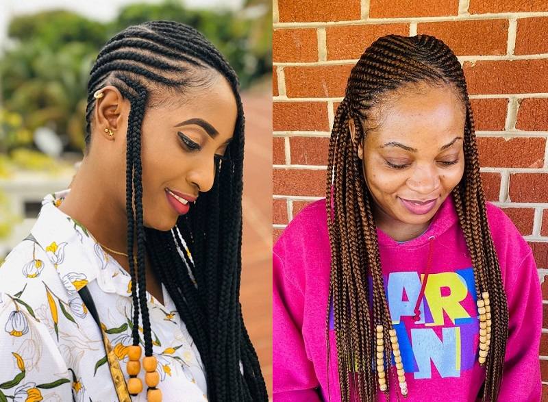protective hairstyle with Cornrows