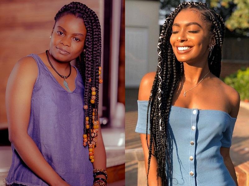 protective hairstyle with box braids