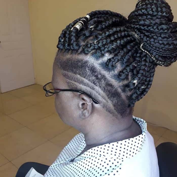 protective braided top knot styles for short natural hair