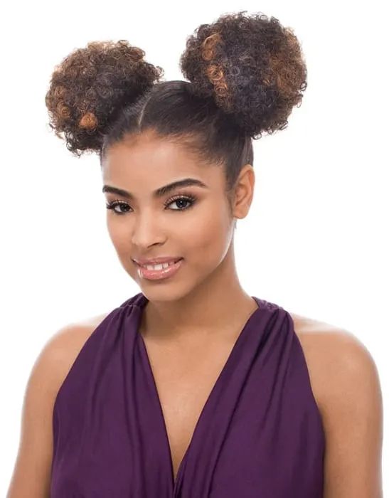 Double Puff Ponytail for black women
