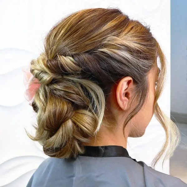 twisted pull through braided updo