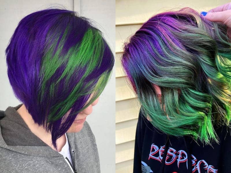 Purple And Green Hair