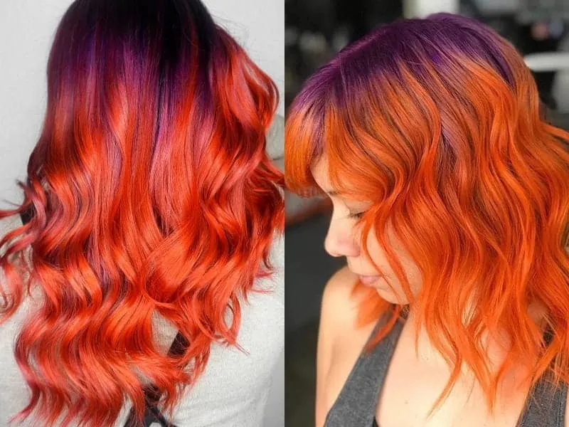 Purple And Orange Hair