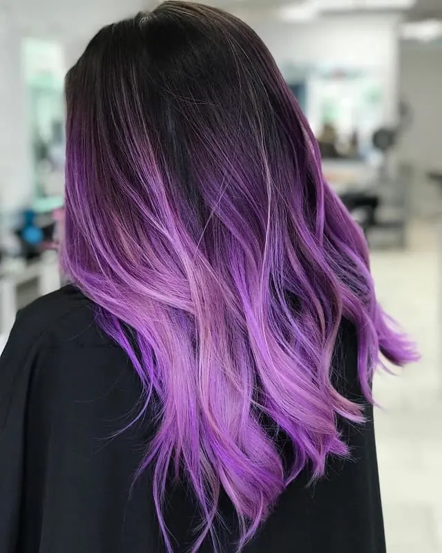 purple balayage hair color