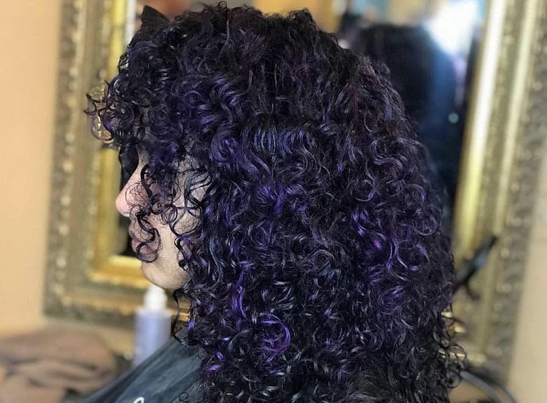 How to Dye Your Curly Hair Purple