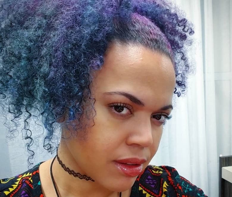 How to Style Curly Purple Hair with A Weave